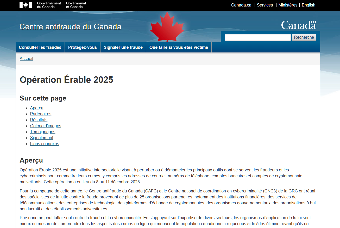 Opération Érable 2025.