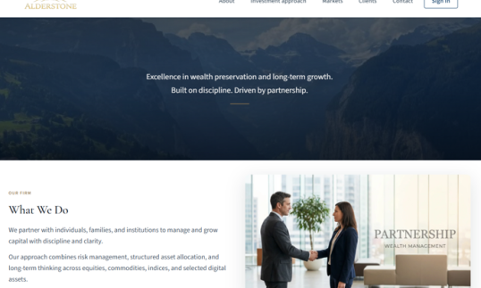 Alderstone Holdings.