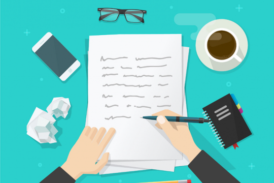Graphic of paper contract