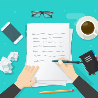Graphic of paper contract